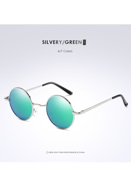 Aoron Erkekler ve Kadınlar Polarize Güneş Gözlüğü Unisex Lüks Yuvarlak Hd Güneş Gözlüğü Retro Metal Çerçeve Gözlük UV400 Gözlük Aksesuarları A801 (Yurt Dışından)