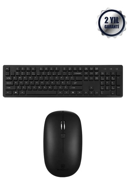 Micropack Windows Macos Uyumlu 1600 Cpı Hız Wireless Sessiz Güç Tasarruflu Kablosuz Türkçe Q Klavye Mouse Set KM-236W (Yurt Dışından)