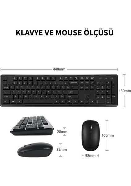 Micropack Windows Macos Uyumlu 1600 Cpı Hız Wireless Sessiz Güç Tasarruflu Kablosuz Türkçe Q Klavye Mouse Set KM-236W (Yurt Dışından)