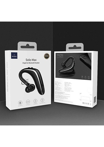 Wiwu Solo Max Bluetooth Kablosuz Tekli Kulaklık V5.0 Single Wireless Kulak Içi (Yurt Dışından) modelleri
