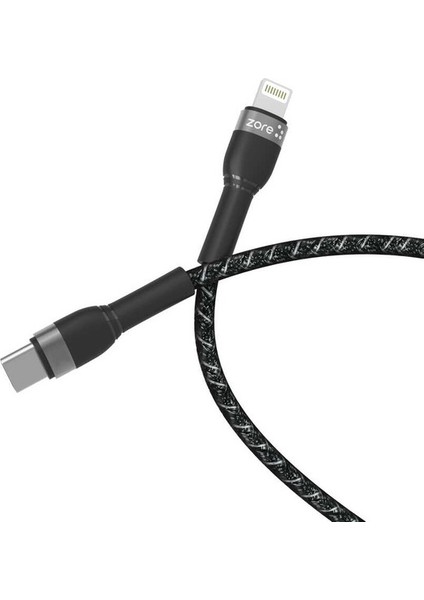Space-M Ios Usb-C To Lightning Şarj Kablosu (2 Metre) Hasır Kablo Yeni Nesil Usb-C Lightning Hızlı Şarj Kablosu (Yurt Dışından)