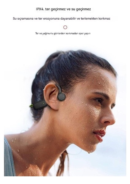 Alova Spor Bluetooth Kemik Iletimli Kulaklık - Siyah () (Yurt Dışından)