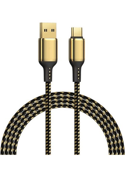 Wiwu Golden Series GD-101 Type-C USB Kablo 2.4A 20W Hızlı Şarj Kablosu 18K Altın Kaplama 120 cm (Yurt Dışından)