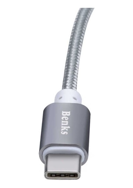 Benks Type-C USB Kablo 2.1A Şarj Kablosu 120 cm (Yurt Dışından)