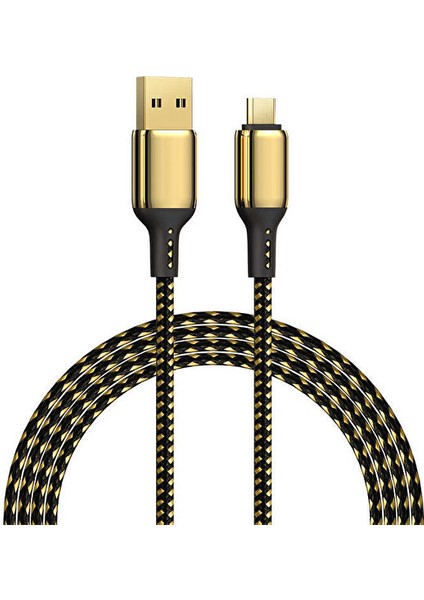 Wiwu Golden Series GD-102 Micro USB Kablo 2.4A 20W Hızlı Şarj Kablosu 18K Altın Kaplama 3 Metre (Yurt Dışından)