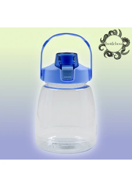 Bottle Boss Taşıma Askılı Pipetli Şeffaf Matara 1200 ml