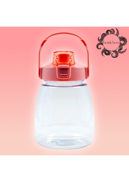 Taşıma Askılı Pipetli Şeffaf Matara 1200 ml