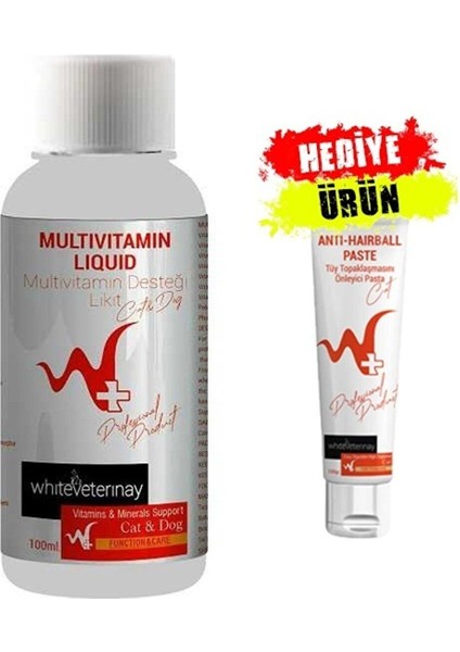 Multivitamin Liquid Cat&dog 100 ml + 30 gr Malt Hediyeli