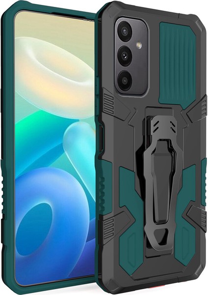 Samsung Galaxy A54 Kılıf Ultra Korumalı Manyetik Kemere Takmalı Standlı Klik Kapak