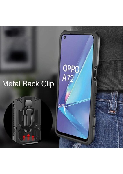 Samsung Galaxy A54 Kılıf Ultra Korumalı Manyetik Kemere Takmalı Standlı Klik Kapak