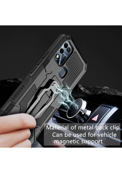 Xiaomi Poco M3 Kılıf Ultra Korumalı Manyetik Kemere Takmalı Standlı Klik Kapak
