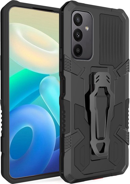 Samsung Galaxy A34 Kılıf Ultra Korumalı Manyetik Kemere Takmalı Standlı Klik Kapak