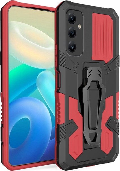Samsung Galaxy A14 Kılıf Ultra Korumalı Manyetik Kemere Takmalı Standlı Klik Kapak