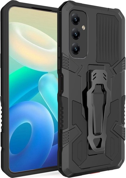 Samsung Galaxy A14 Kılıf Ultra Korumalı Manyetik Kemere Takmalı Standlı Klik Kapak