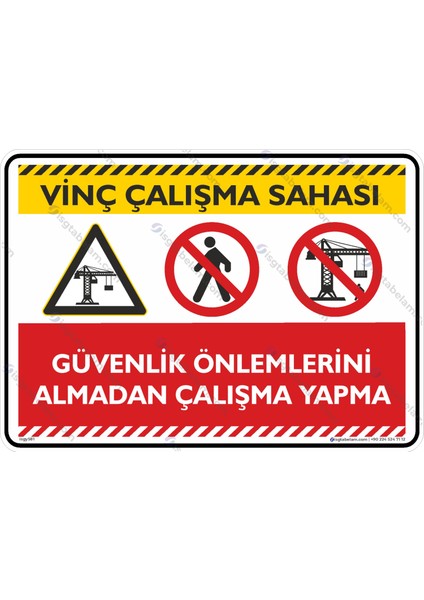 Vinç Çalışma Sahası/35x50cm/fosforlu kompozit