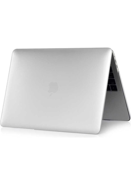 Macbook Air 13.3 M1 2020 Kılıf 360 Tam Korumalı Kapak A1932/A2179/A2337 (M-Sof-Kristal)