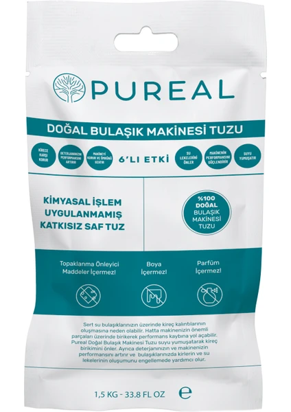 Doğal Bulaşık Makinesi Tuzu 3 KG - 100 Yıkama