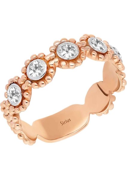 G Renk 0,35 Karat 5 Taşlı Pırlanta Vintage Yüzük 0423R0142