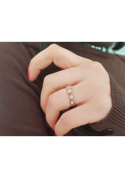 G Renk 0,35 Karat 5 Taşlı Pırlanta Vintage Yüzük 0423R0142 indirimleri