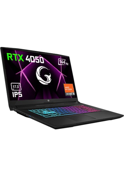 Game Garaj Slayer R5XL-4050 C2 R5-7535HS 32GB 1tb SSD RTX4050 17.3" Fhd IPS 144Hz Dos, Çanta Hediyeli