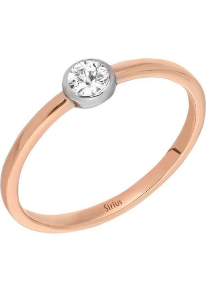 G Renk 0,16 Karat Pırlanta Gülperi Yüzük 0423R0145