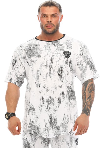 Oversize Rag Top T-Shirt Eskitme Desen 3334