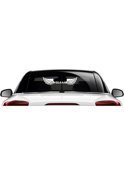 Isme Özel Kanatlı Oto Duvar Kask Sticker
