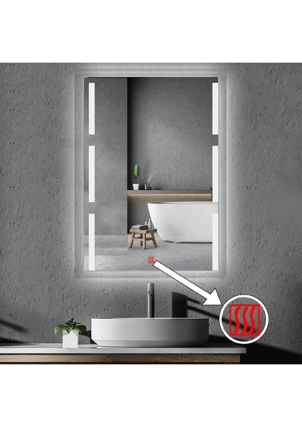70X120 cm Buğu Çözücülü Kumlamalı Banyo Aynası modelleri