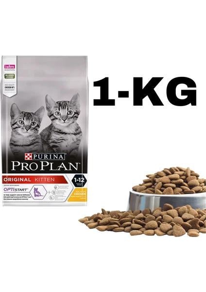 Pro Plan Kitten Tavuk ve Pirinçli Yavru Kedi Maması 1kg Açık Paket