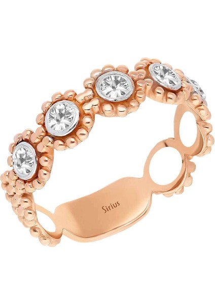 G Renk 0,35 Karat Pırlanta 5 Taş Halkalı Yüzük 0423R0149