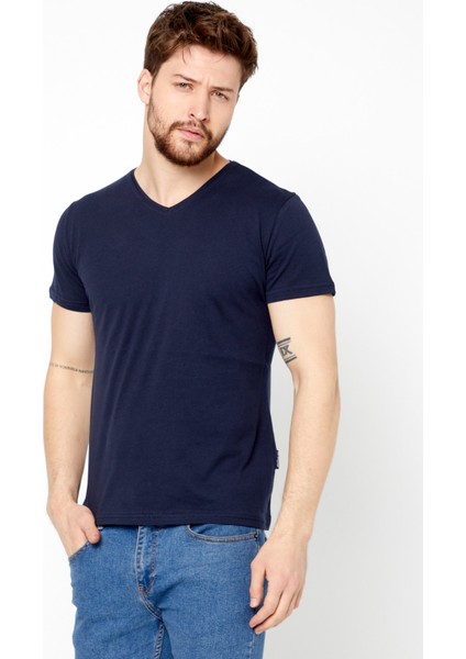 Metalıc Erkek Çok Renkli T- Shirt Regular Fit Rahat Kesim Bisiklet Yaka 5'li Basic Tişört Paketi modelleri