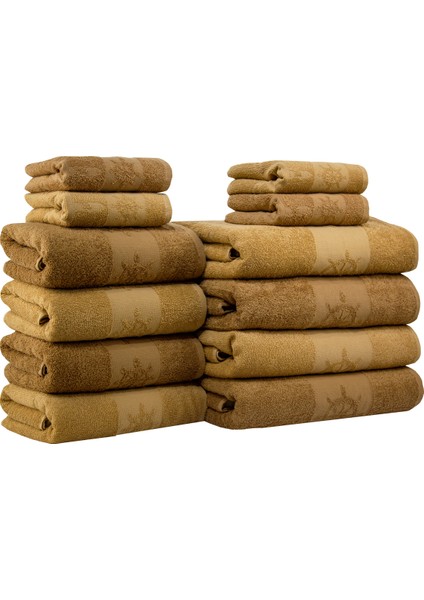 Banyo Havlu Setı 12 Adet - 4 Adet 30 x 50 cm 4 Adet 50 x 100 cm 4 Adet 70 x 140 cm