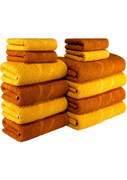 Banyo Havlu Setı 12 Adet - 4 Adet 30 x 50 cm 4 Adet 50 x 100 cm 4 Adet 70 x 140 cm