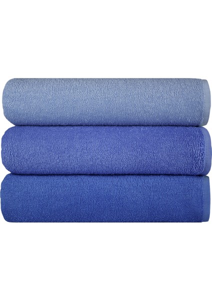 Banyo Havlu Setı 3 Adet 100% Pamuk 70 x 135 cm Koyu Mavi Banyo Havlusu fiyatları