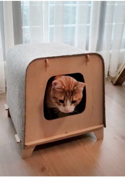Neko Ahşap Kedi Evi