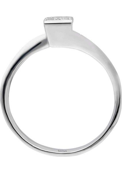 F Renk 0,25 Karat Prenses Kesim Pırlanta Görünümlü Tektaş Yüzük 0423R0151 modelleri