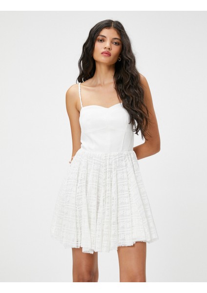 Bridal Mini Elbise Askılı