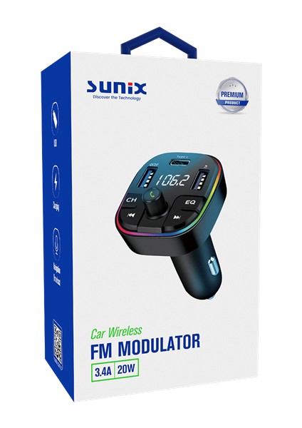 Fm Modulator 3.4A 20W Araç Şarj Aleti Mdl-14