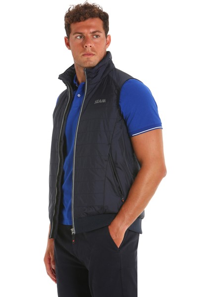 Lacivert Erkek Dik Yaka Regular Fit Yelek A126001S00_ACT Graphene Rstop Vest