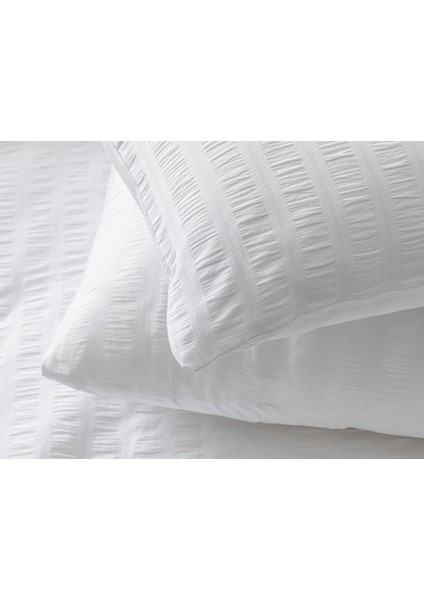 Lidya Pamuk Gofre King Size Nevresim Seti 240 x 220 cm Beyaz modelleri