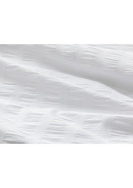 Lidya Pamuk Gofre King Size Nevresim Seti 240 x 220 cm Beyaz fırsatları