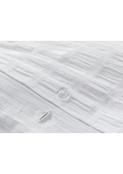 Lidya Pamuk Gofre King Size Nevresim Seti 240 x 220 cm Beyaz indirimleri