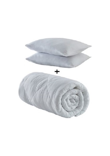 Çift Kişilik Microfiber Yazlık İnce Yorgan +2 Yastık
