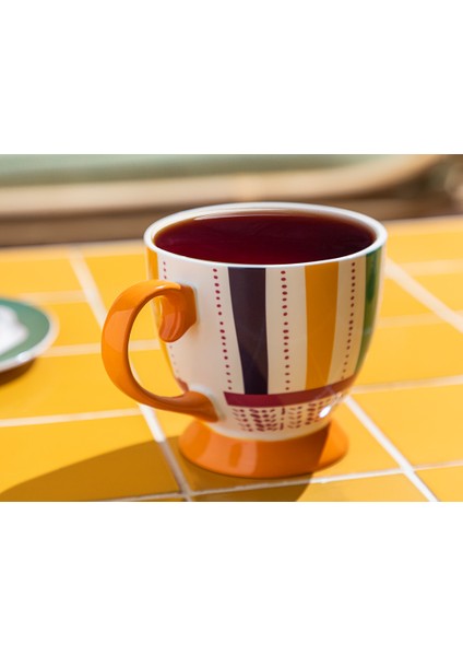 Exotic Strip New Bone China Kupa 460 ml Renkli fiyatları