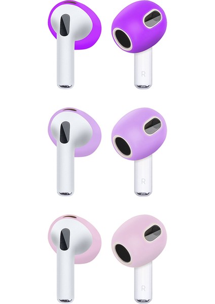 Airpods 3 Için 3 Çift Silikon Kulaklık (Yurt Dışından)