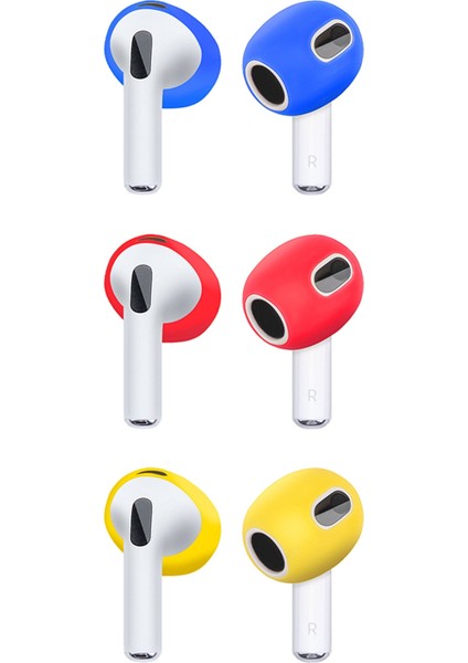 Airpods 3 Için 3 Çift Silikon Kulaklık (Yurt Dışından)