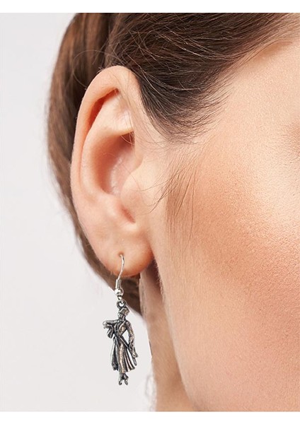 Kadın-Erkek Figürlü Gümüş Kaplama Küpe indirimleri