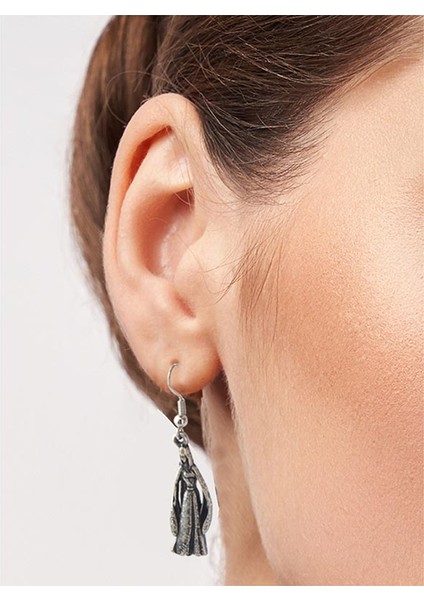 Kadın-Erkek Figürlü Gümüş Kaplama Küpe