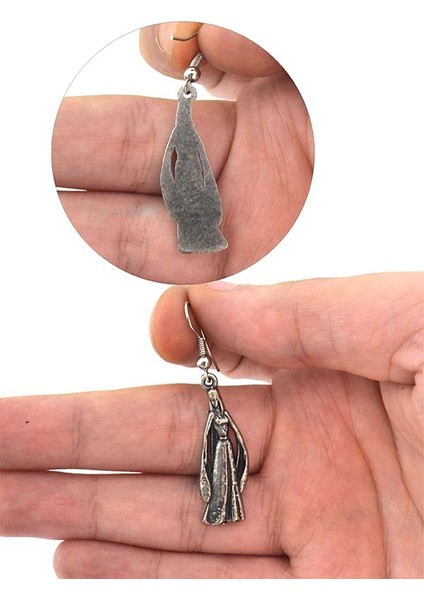 Kadın-Erkek Figürlü Gümüş Kaplama Küpe