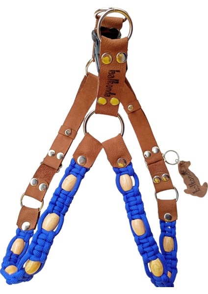 Köpek göğüs tasması hakiki süet deri paracort örgü orta ırk göğüs ölçüsü.:60-85cm ayarlamalı dog harness GT2-15 fiyatları